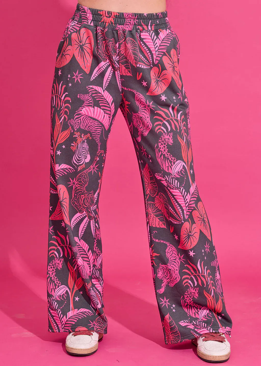 Poppy Pant - Zebra Lounge – Teal Poppy