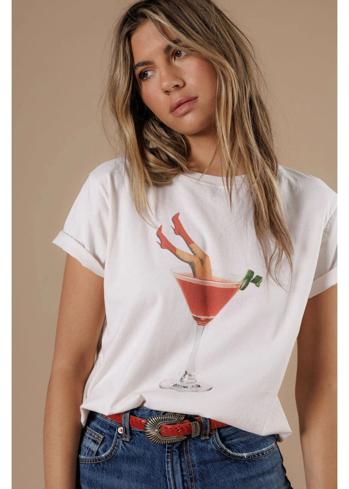 All Us Graphic Tee Cream / S Martini Legs Boy Tee