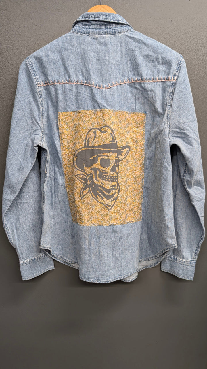 All Us Jacket Chambray Skull Top