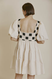 Aureum Dress Pamela Puff Sleeve Crochet Top