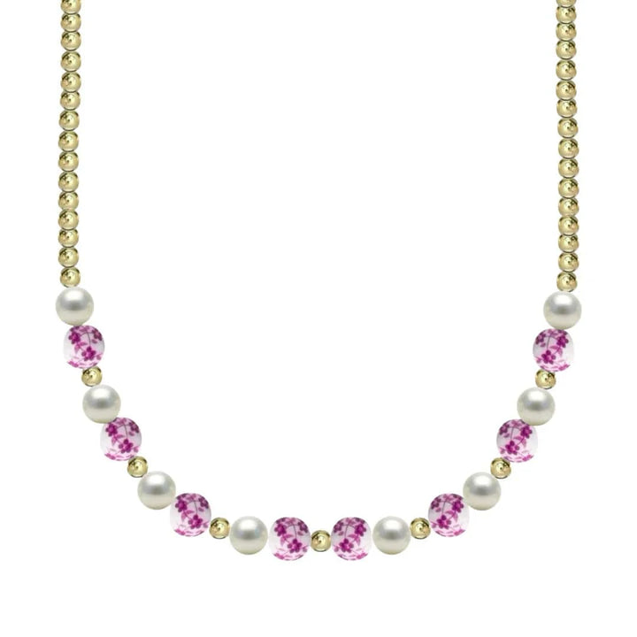 Bara Boheme Necklace Pink Bara Boheme Choker - Peony