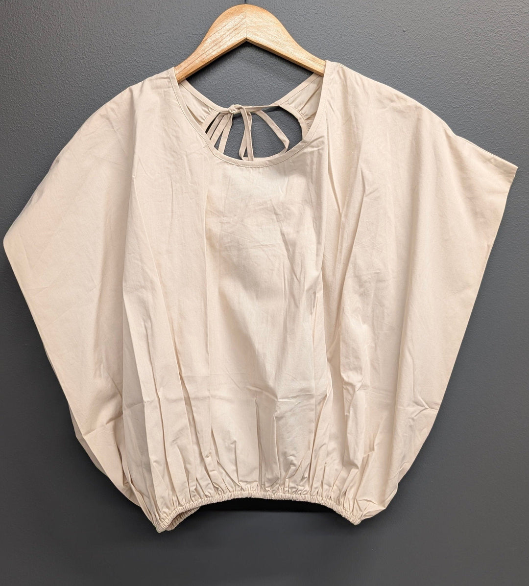 Before You Collection Top Taupe / S Louisa Poplin Top