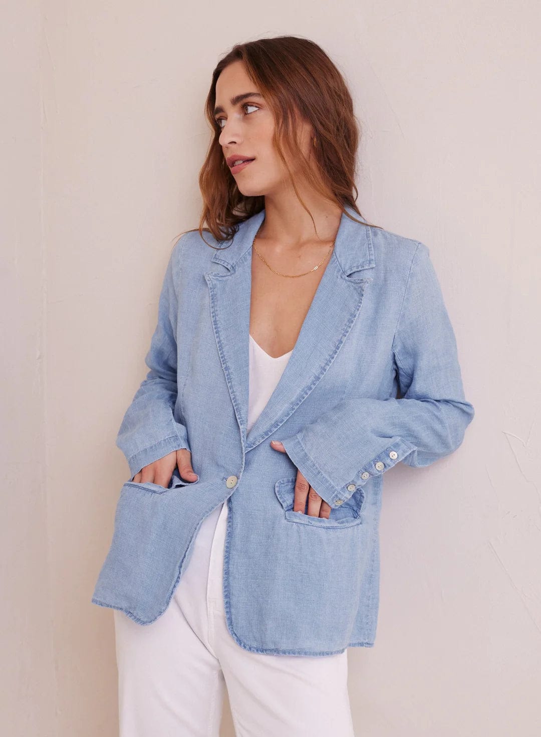 Bella Dahl Blazer Bayside Wash / S Easy Longline Blazer