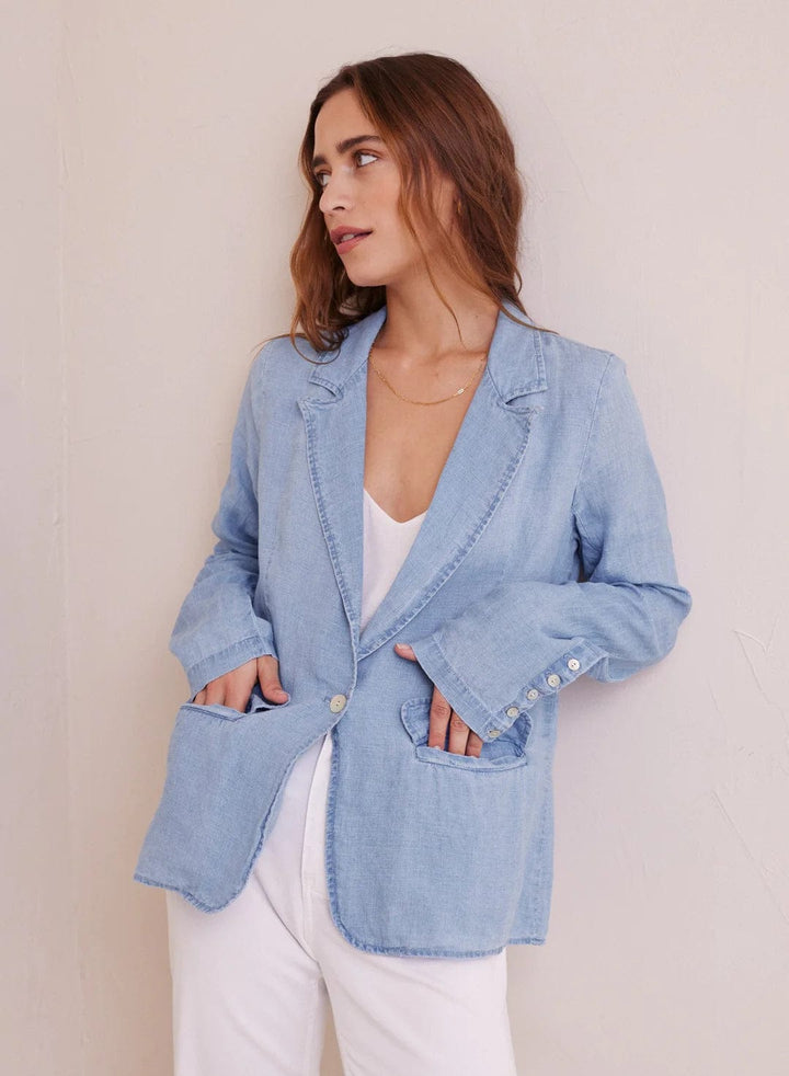 Bella Dahl Blazer Bayside Wash / S Easy Longline Blazer