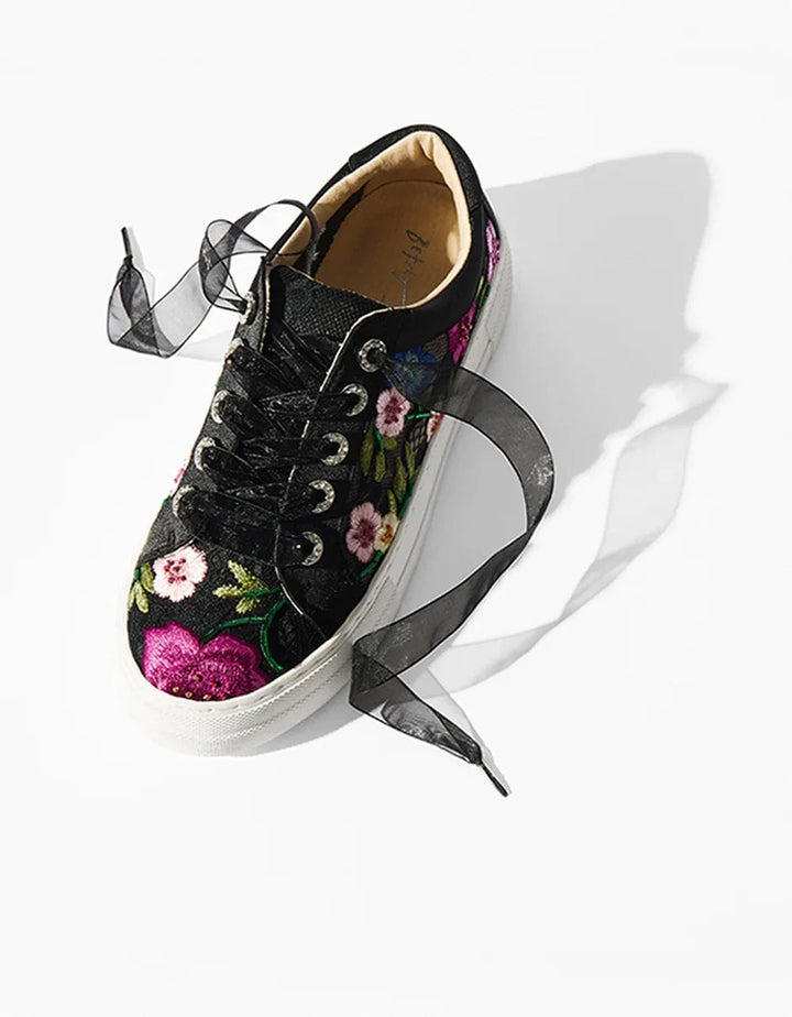 Betsey Johnson Sneaker Black / 7 Jayla Floral Sneakers