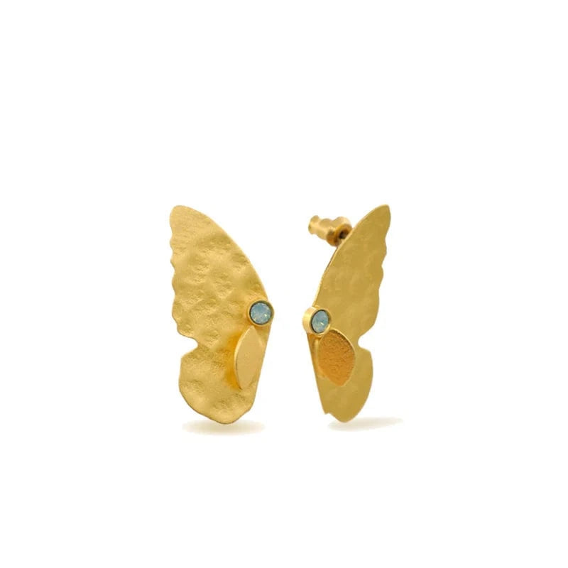 By Aris Earrings Gold w/ Aurora Petite Mariposa Earrings