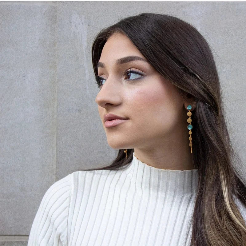 By Aris Earrings Golden Cleo Earrings