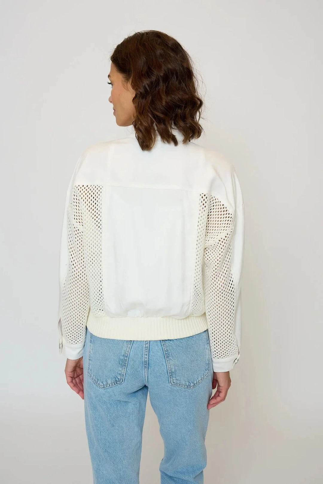 Central Park West NY Jacket Darcy Mixed Zipup Cropped Jacket