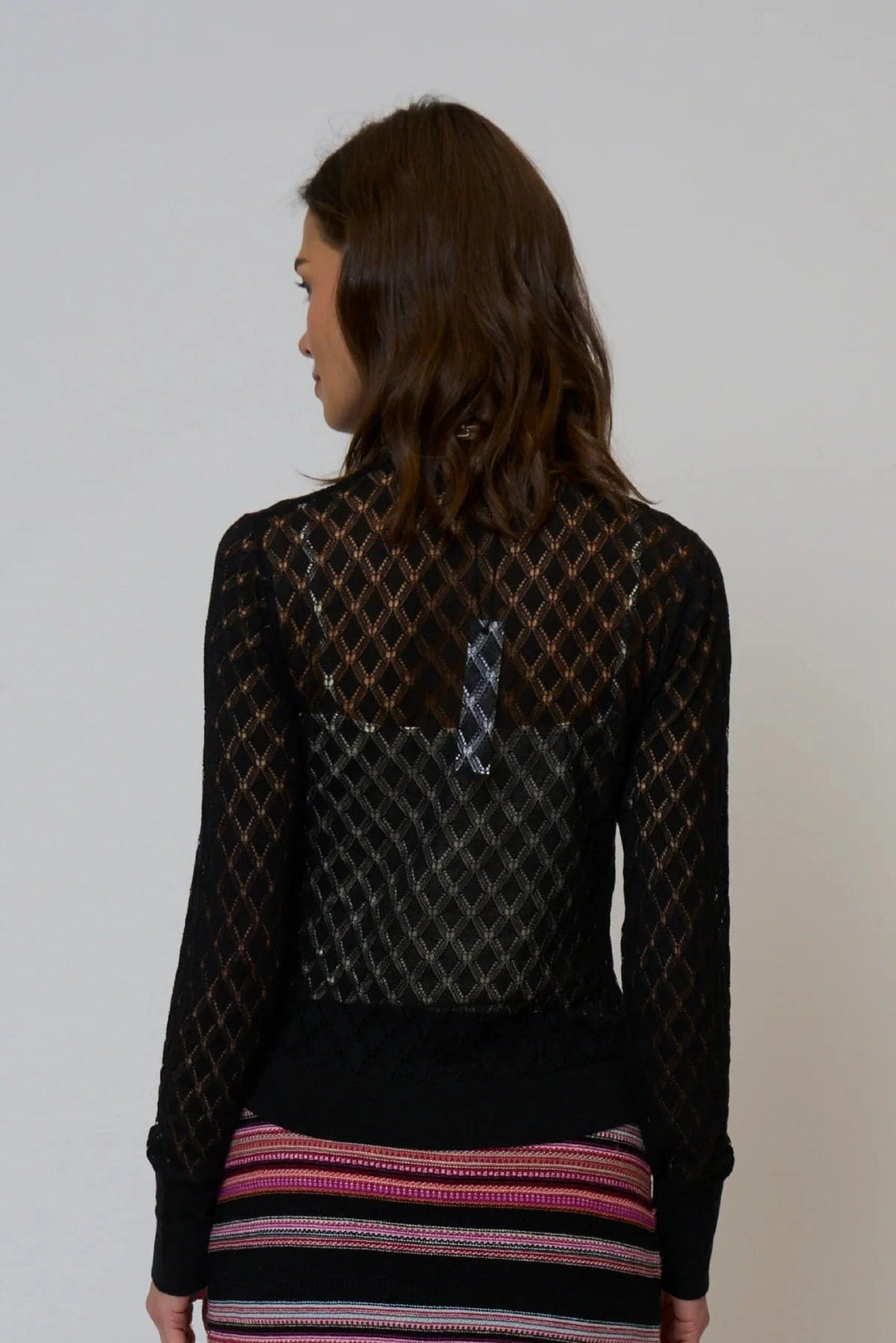 Central Park West NY Top Lilla Pointelle Crew