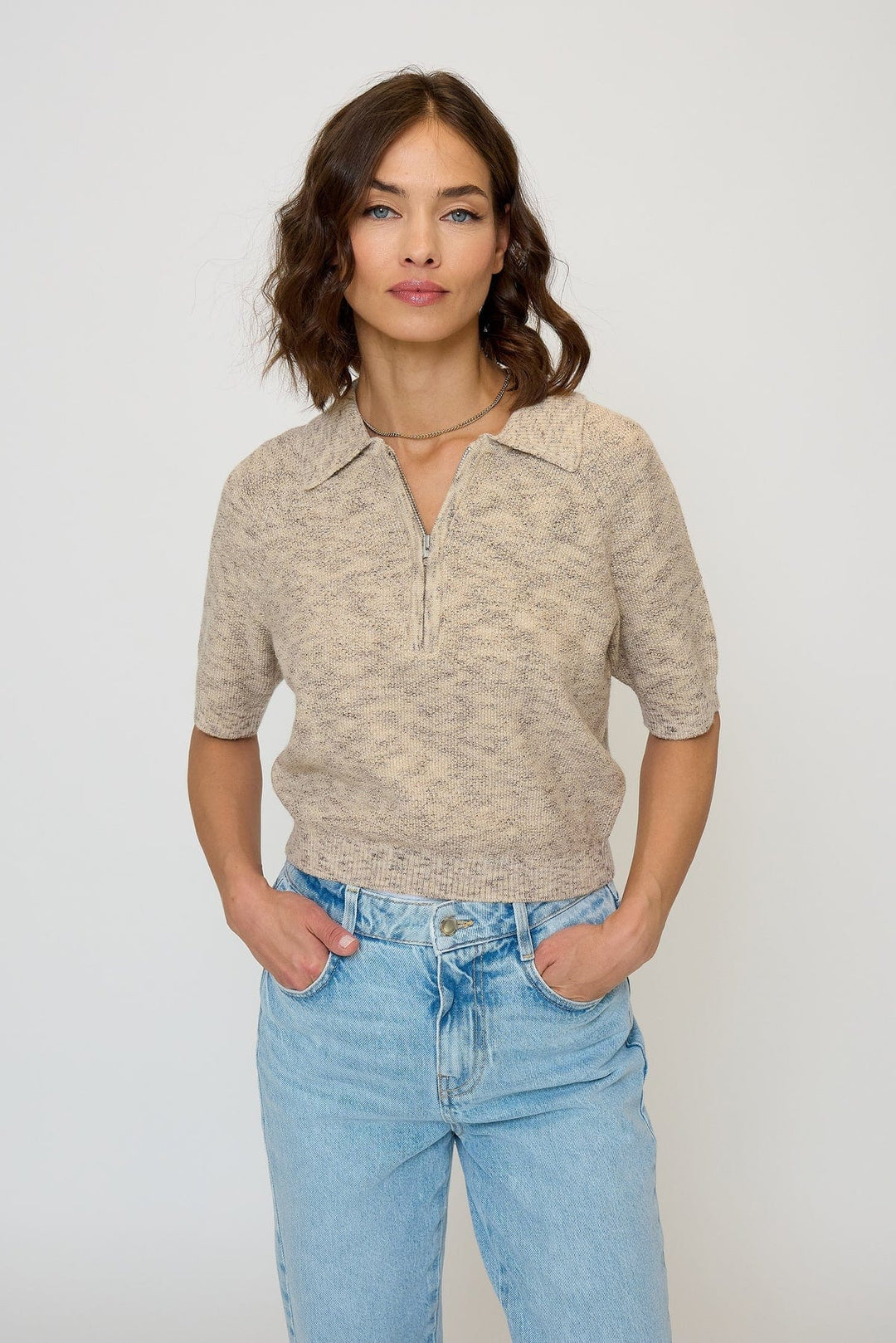 Central Park West NY Top Oat / S Dylan Spacedye Polo