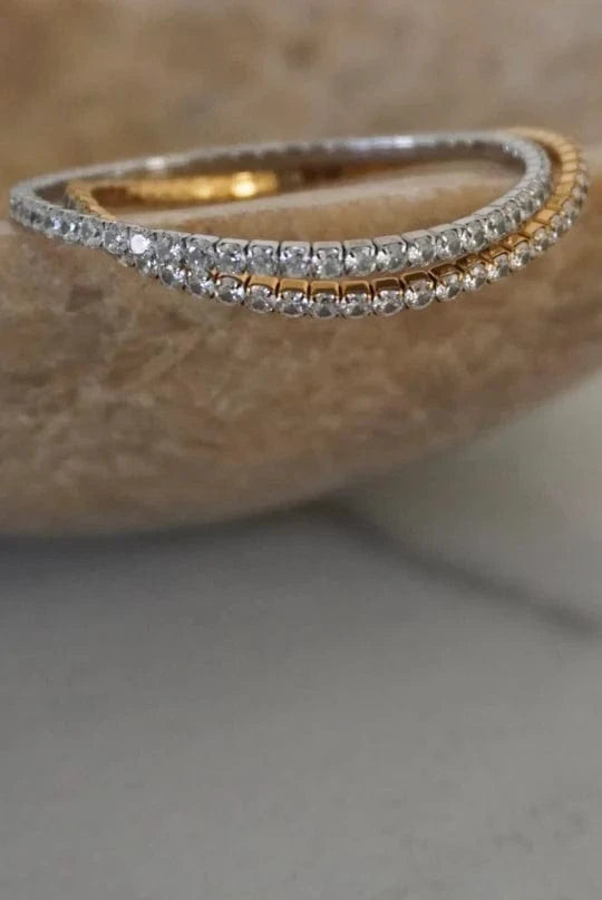 ChanSuttPearls Bracelet Gold Stretchy Tennis Bracelet