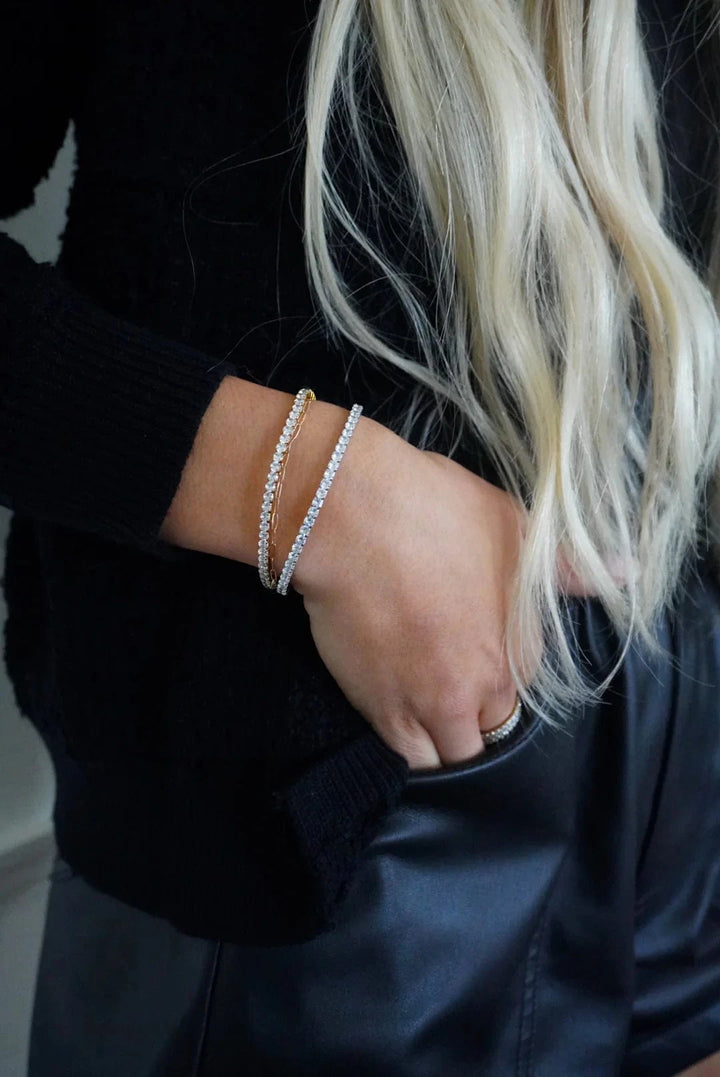 ChanSuttPearls Bracelet Stretchy Tennis Bracelet