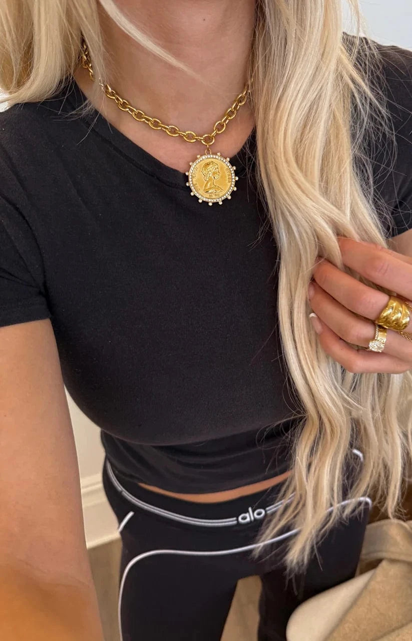 ChanSuttPearls Necklace Small Coin Necklace