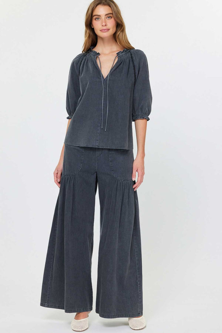 Current Air Pants Joy Wide Tiered Pants