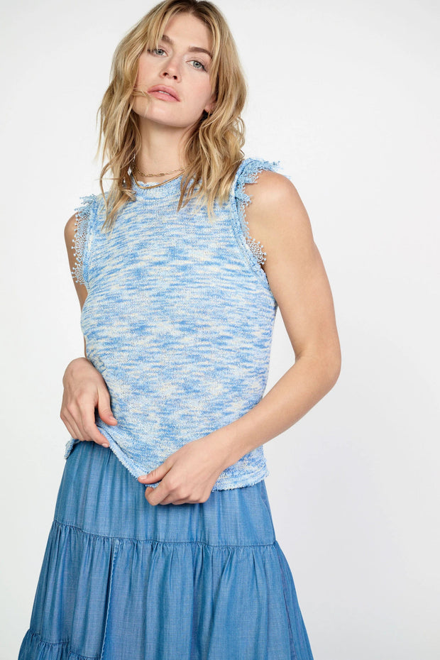 Current Air Tank Blue Multi / XS Space Dyed Sweater Tank