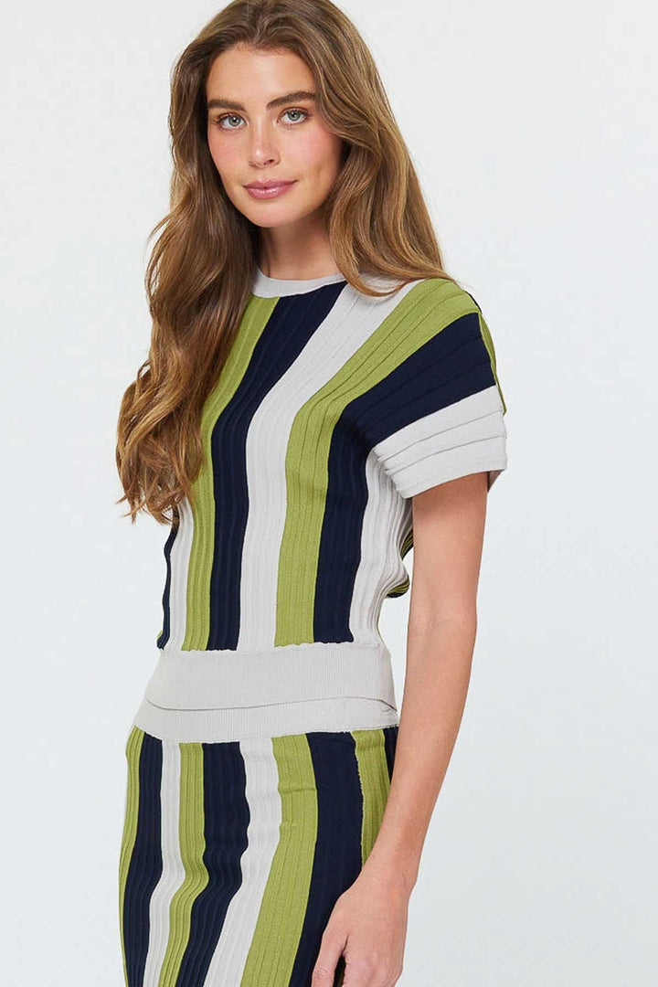 Current Air Top Bonnie Color Block Top