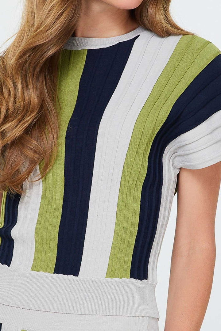 Current Air Top Bonnie Color Block Top