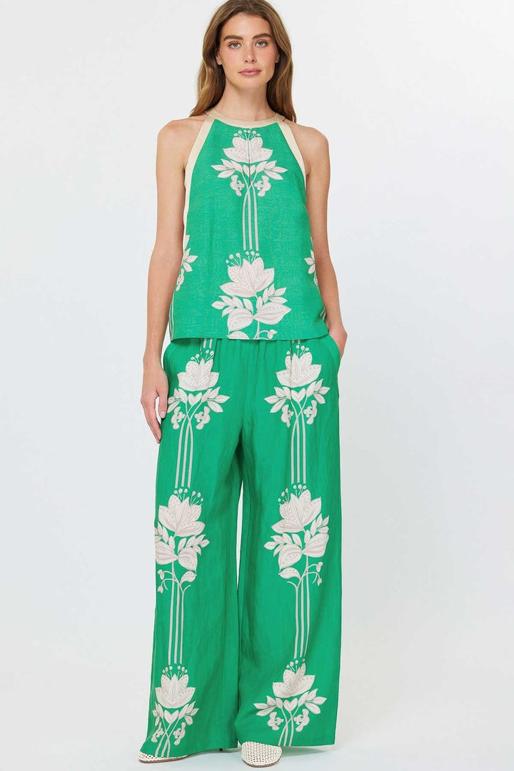 Current Air Top Maya Linen Halter Top