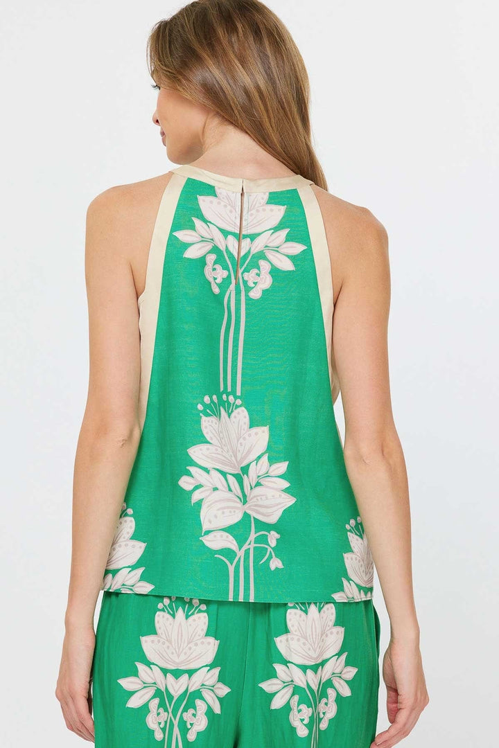Current Air Top Maya Linen Halter Top