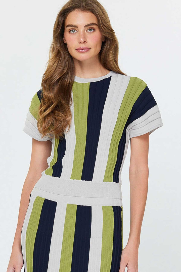 Current Air Top Navy Multi / XS Bonnie Color Block Top