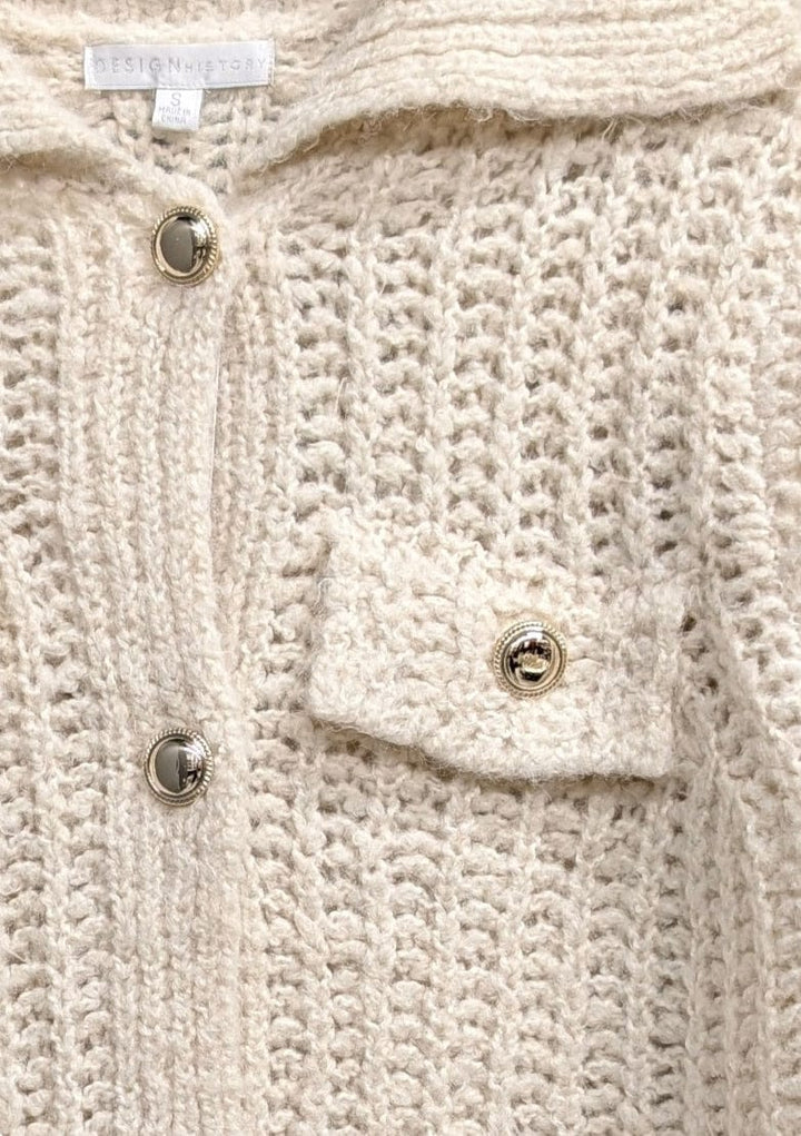 Design History Sweater Kaylee Button Sweater