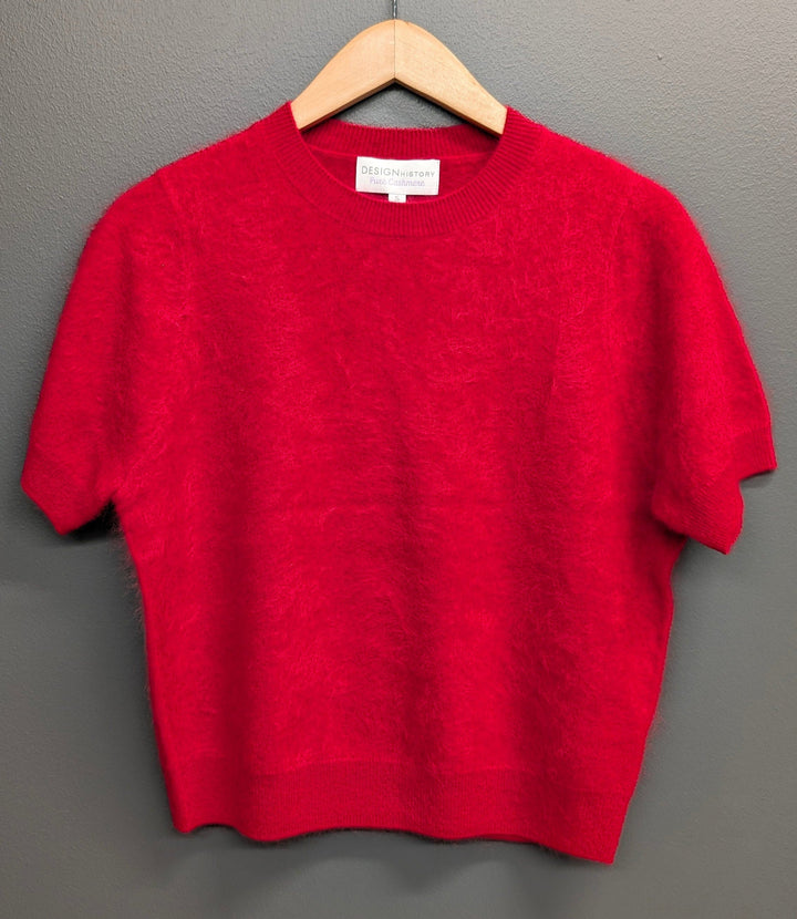 Design History Sweater Red / S Mimi Cropped Cashmere Sweater