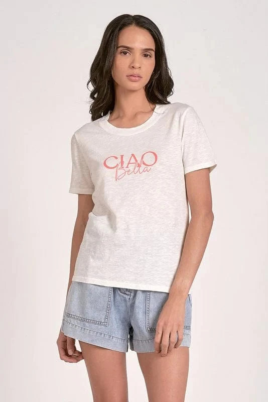 Elan Graphic Tee Ciao Bella Tee
