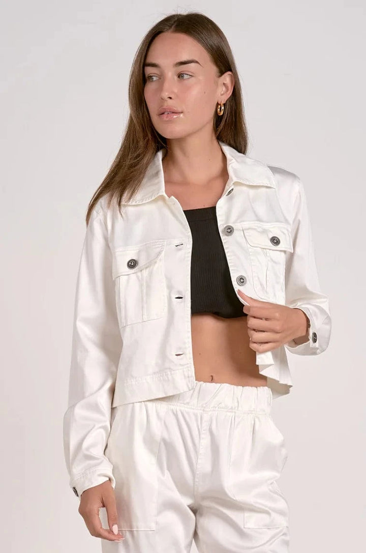 Elan Jacket Pocket Front Cropped Jacket