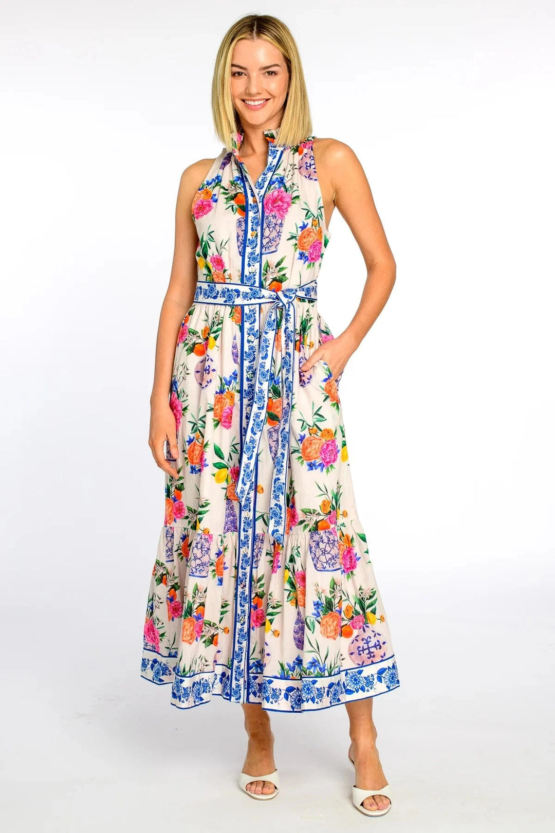 Elizabeth James Dress Ivory Ginger Jars / S Biba Dress