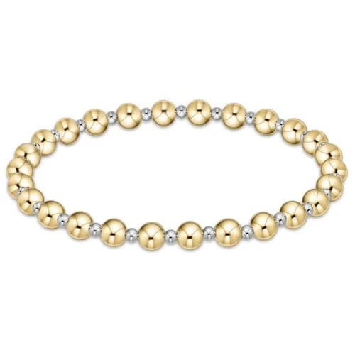enewton Bracelet Classic Grateful Pattern 5mm Bead Bracelet - Mixed Metal