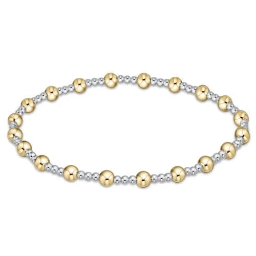 enewton Bracelet Classic Sincerity Pattern 4mm Bead Bracelet - Mixed Metal