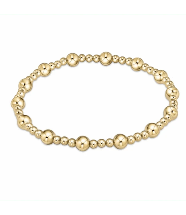 enewton Bracelet Classic Sincerity Pattern 5mm Bead Bracelet - Gold