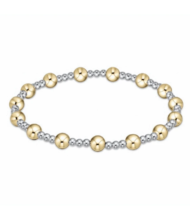 enewton Bracelet Classic Sincerity Pattern 5mm Bead Bracelet - Mixed Metal