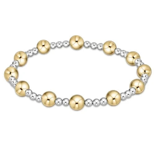 enewton Bracelet Classic Sincerity Pattern 6mm Bead Bracelet - Mixed Metal