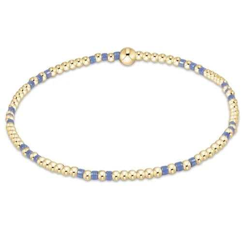 enewton Bracelet Hope Joy Pattern 2mm Bead Bracelet - Bright Blue
