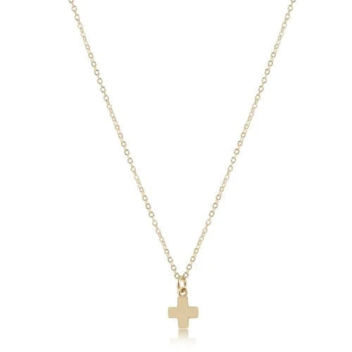 enewton Necklace Signature Cross Small Gold Charm - 16" Necklace Gold