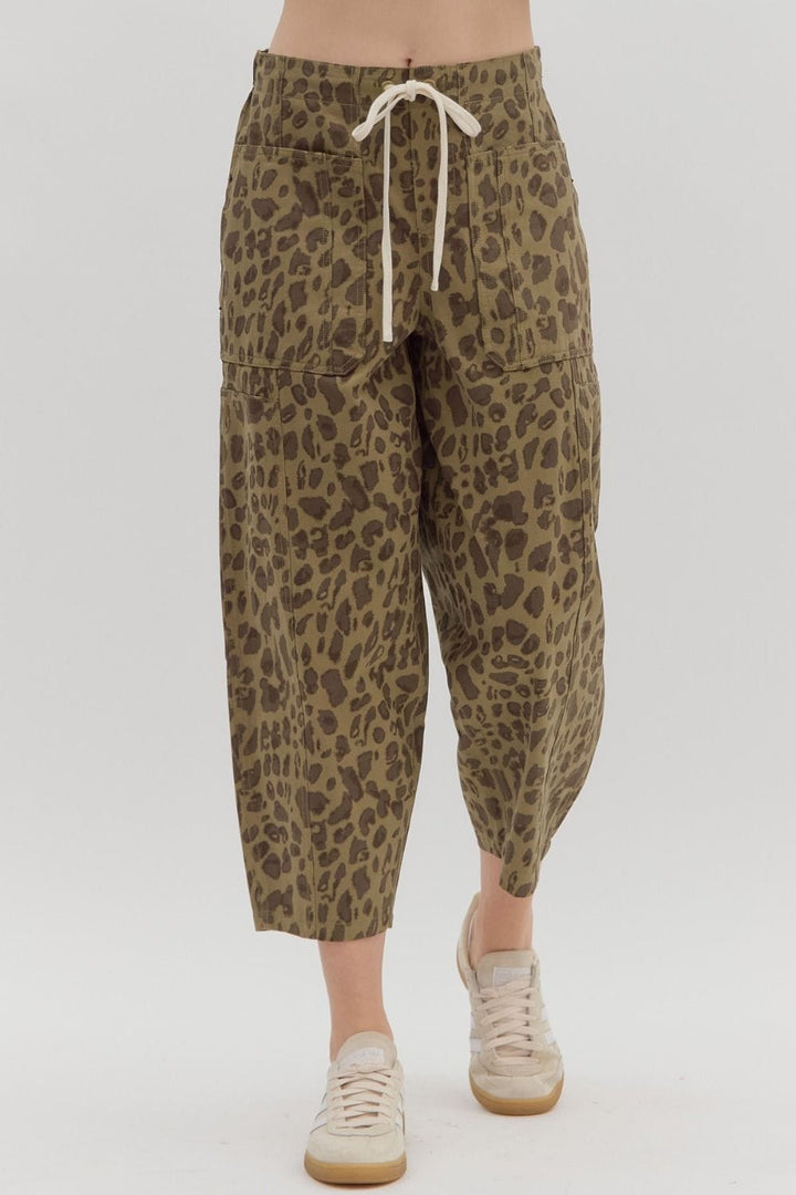 Entro Pants Olive / S Mavis Leopard Pants