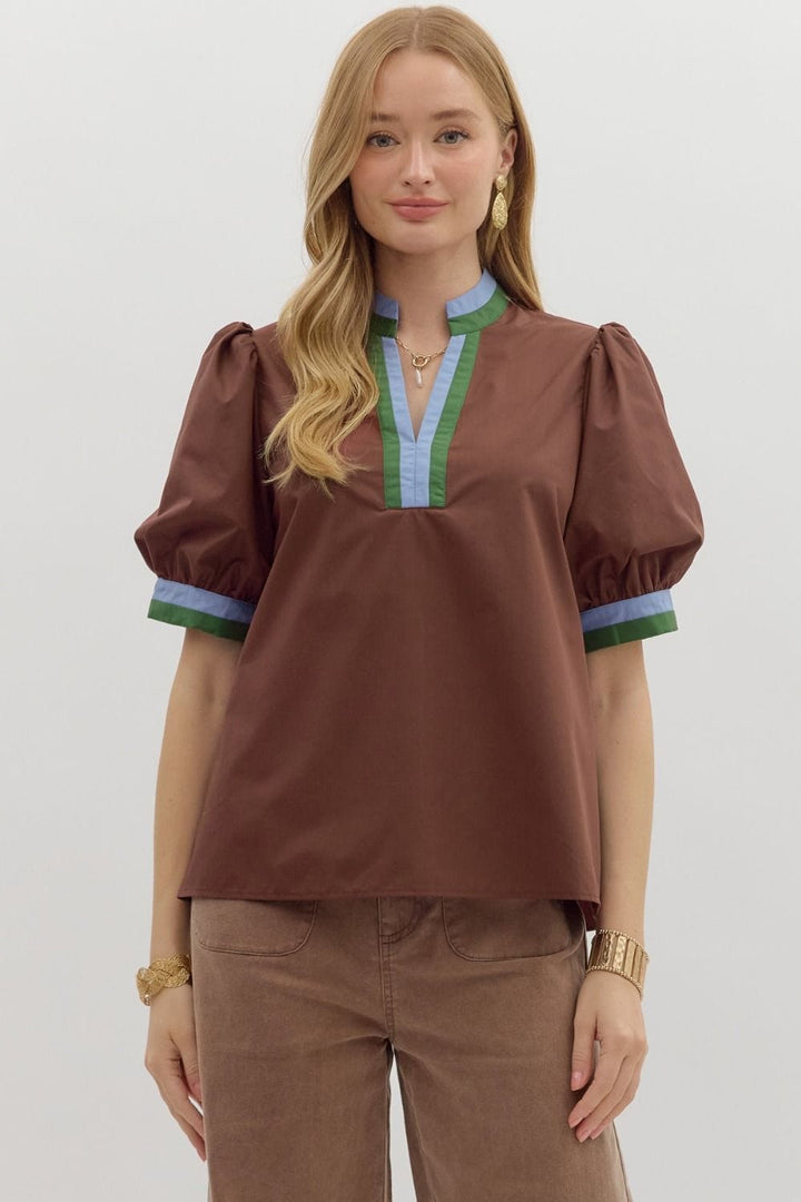 Entro Top Chocolate / S Layla Multicolor Top