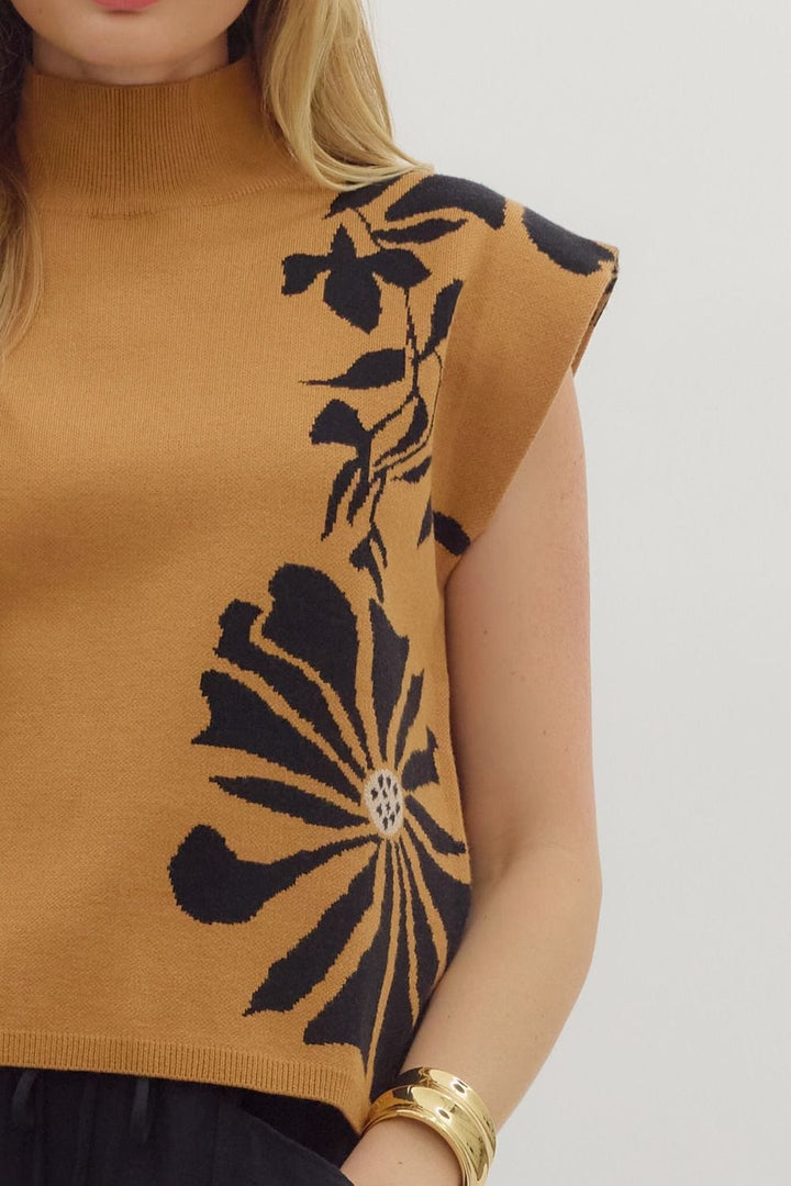 Entro Top Leah Floral Knit Top