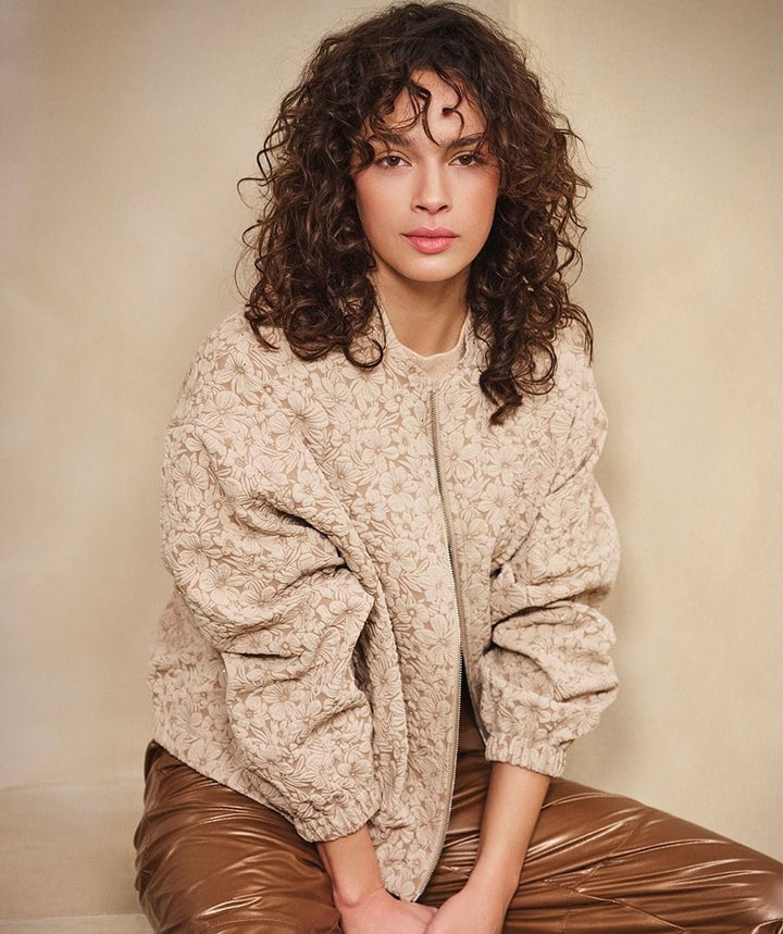 Esqualo Bomber Jacket Monica 3D Flower Bomber Jacket