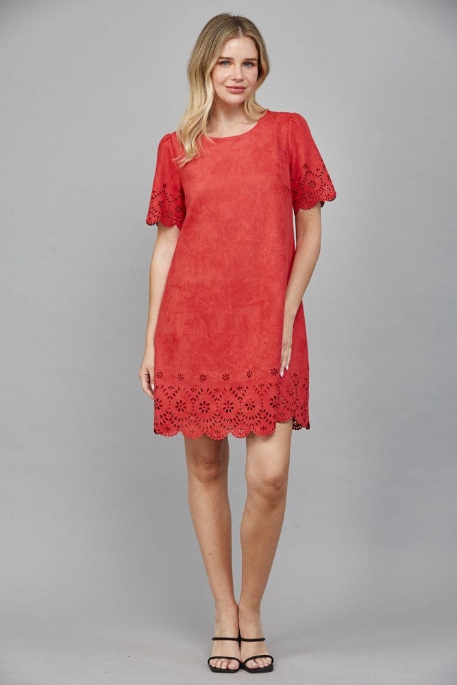 Fate Dress Maria Eyelet Suede Dress