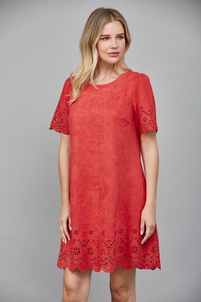Fate Dress Maria Eyelet Suede Dress