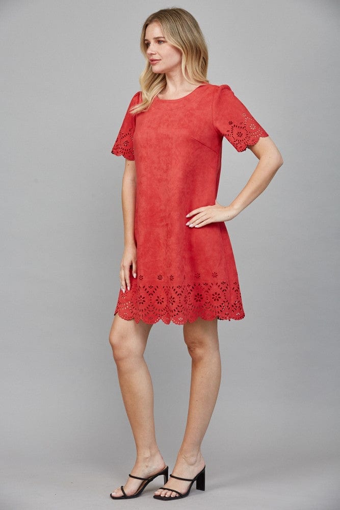 Fate Dress Maria Eyelet Suede Dress