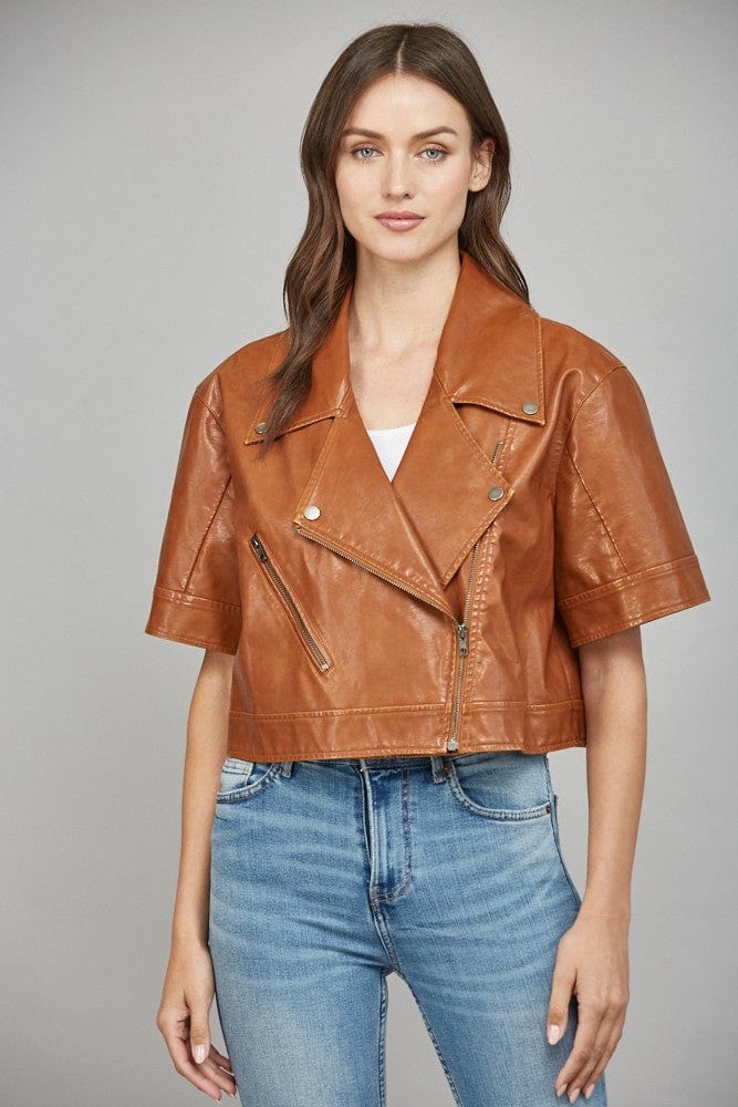 Fate Jacket Cognac / S Halle Short Sleeve Jacket