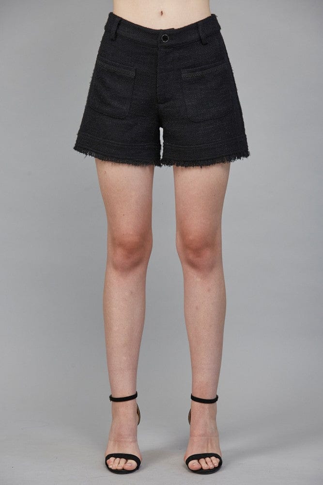 Fate Shorts Black / S Emelia Fray Tweed Shorts
