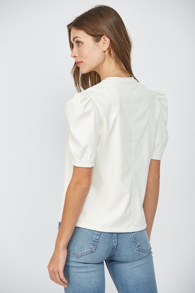 Fate Top Cali Faux Leather Top