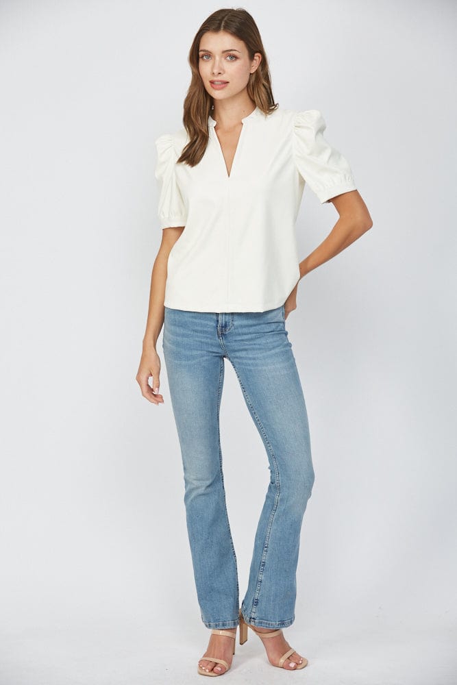 Fate Top Cali Faux Leather Top