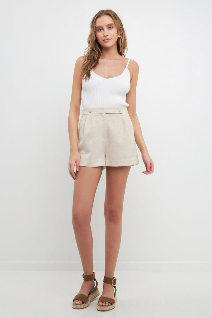 Free The Roses Shorts Suede Shorts