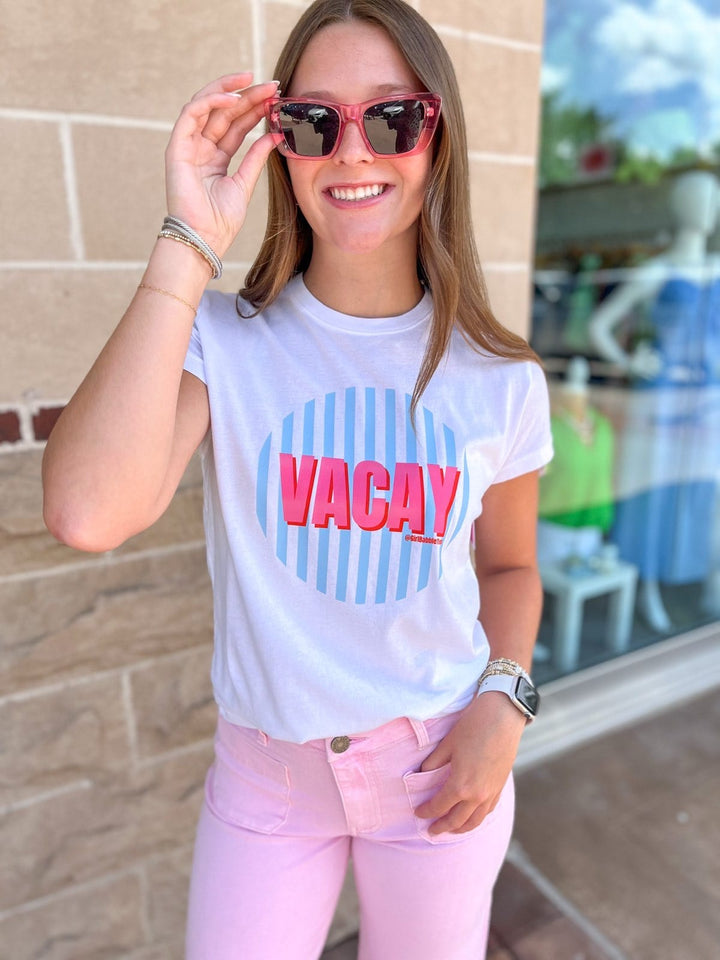Girl Babble Tees Graphic Tee Vacay Tee