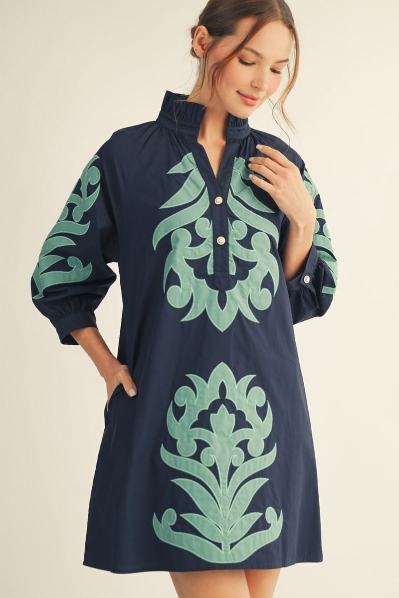Jocelyn Floral Shift Dress Navy / M Jocelyn Floral Shift Dress Navy / M